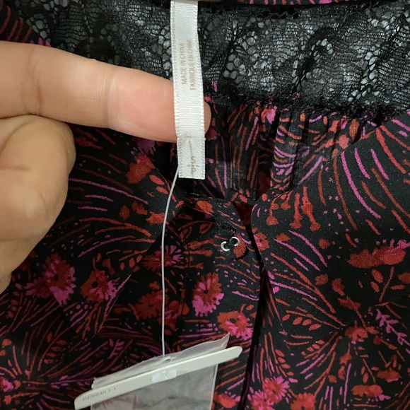 NWT Free People SHEER ROMANCE Mini Floral Mini Dress: Size Small - Picture 6 of 6